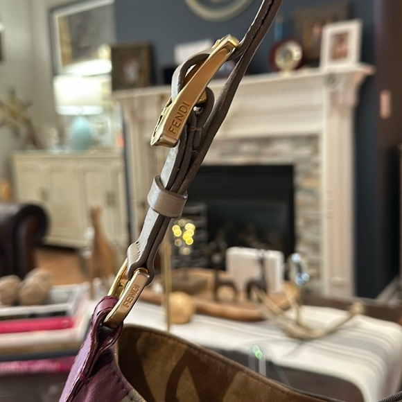 Authentic RARE Fendi Rainbow Pequin Large Hobo in BEAUTIFUL Vintage Condition! - Picture 11 of 16